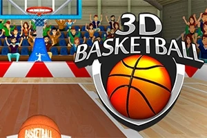 Një oborr basketbolli me një top basketbolli në plan të parë dhe një turmë shikuesish në sfond