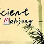 Teksti Ancient Mahjong me një sfond të lehtë dhe bimë bambuje në anë