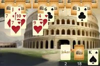 Discover Ancient Rome in this Tripeaks Solitaire game