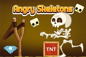 Skelet me sy të mëdhenj dhe një kuti me shenja TNT pranë një ushtjellasi dhe një diamanti blu
