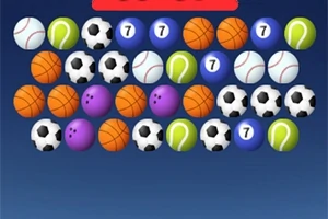 Topa sportivë në rreshta me një sfond blu