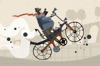 Try to go as far as possible with your fancy steampunk motorbike in this 2D