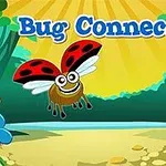 Një hardhucë e qeshur me krahë fluturuese në një sfond me pemë dhe lule me tekstin Bug Connect sipër