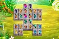 Mahjong connect game with butterflies