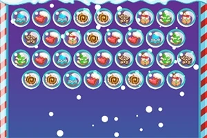Pllaka të rrumbullakëta me simbole festive mbi një sfond blu me borë