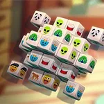 Kubë të vogla me figura emotikonësh të ndryshëm, si fytyra qesharake, panda, alienë dhe kafshë, të vendosura në një formë komplekse tre-dimensionale