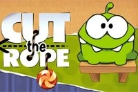 Feed Om Nom with the candy that is out of his reach!
