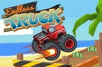 Perform crazy stunts with your monster truck and race as far as you can!