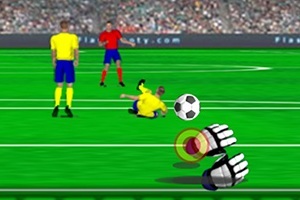 Një lojtar futbolli në fushë duke bërë një pasim, ndërkohë që një top është në ajër dhe një palë doreza portieri pranë tij