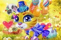 Take good care of an adorable bunny rabbit and make it happy in this cute