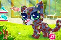 Take care of a cute little kitten and create a unique style for her!