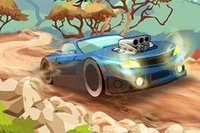 Try to drive as far as possible in this challenging obstacle race!