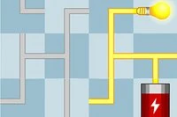 Light the bulb by creating a path from the light bulb to the battery