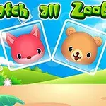 Imazhi paraqet figura të kafshëve të stilizuara në formë lodrash me ngjyra të ndryshme, të vendosura në një sfond natyror me male dhe pemë, si dhe një titull të gjelbër sipër