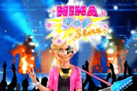 Help newcomer pop star Nina prepare for a show in this amazing dress-up game!