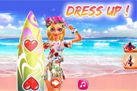 Have fun with surfer girl Nina on the beach!