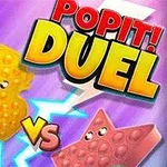 Një imazh me dy lodra në formë rosaku të verdhë dhe ylli rozë në një sfond me ngjyra të ndezura me tekstin Popit!