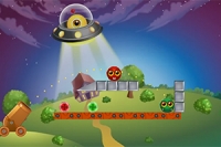 Shoot cannon balls and move the animals to their own sweets