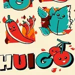 Ilustrim me fruta dhe perime të stilizuara në ngjyra të gjalla dhe tekstin SHUIGO 2