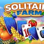 Kartat e lojës në stil farmë, të rrethuara nga fruta, perime dhe lule me sfond të ndritshëm