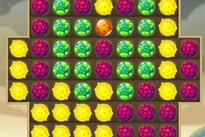 Fruta shumëngjyrëshe të renditura në një model rrjete katrore