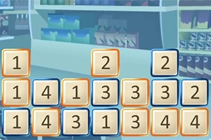 Kutia të numëruara me sfond të një dyqani të brendshëm