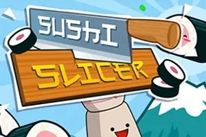 Një imazh me një thikë për sushi, copa sushi dhe një tabelë druri me tekst