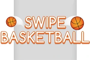 Dy topa basketbolli dhe tekst i madh që thotë Swipe Basketball në mes