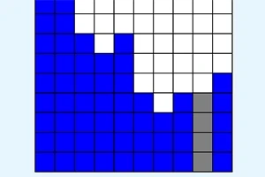 Rrjetë katrorësh me ngjyra blu, të bardhë dhe gri në një model geometrik