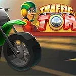 Një motor i gjelbër dhe një figurë me helmetë të gjelbër pranë një titulli shumëngjyrësh në sfond