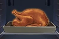 Preparing a turkey is hard work!