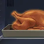 Pulë e pjekur në një tepsi brenda një furre