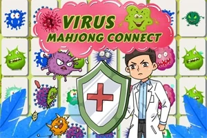 Një ilustrim me një doktor të ri, një mburojë me një kryq të kuq, dhe viruse me ngjyra të ndryshme në sfond