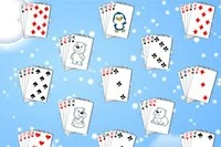 It's winter in this Solitaire game, create stacks on the 4 foundations from Ace